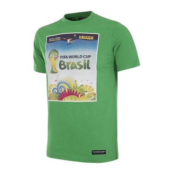 Camiseta manga corta fútbol retro Panini FIFA Brasil 2014 World Cup