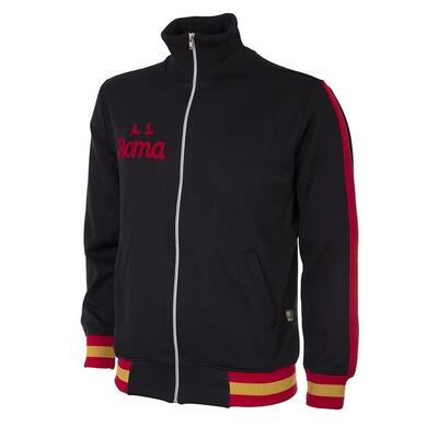 Herren - Retro Fußballjacke - AS Rom 1977/78 - Schwarz