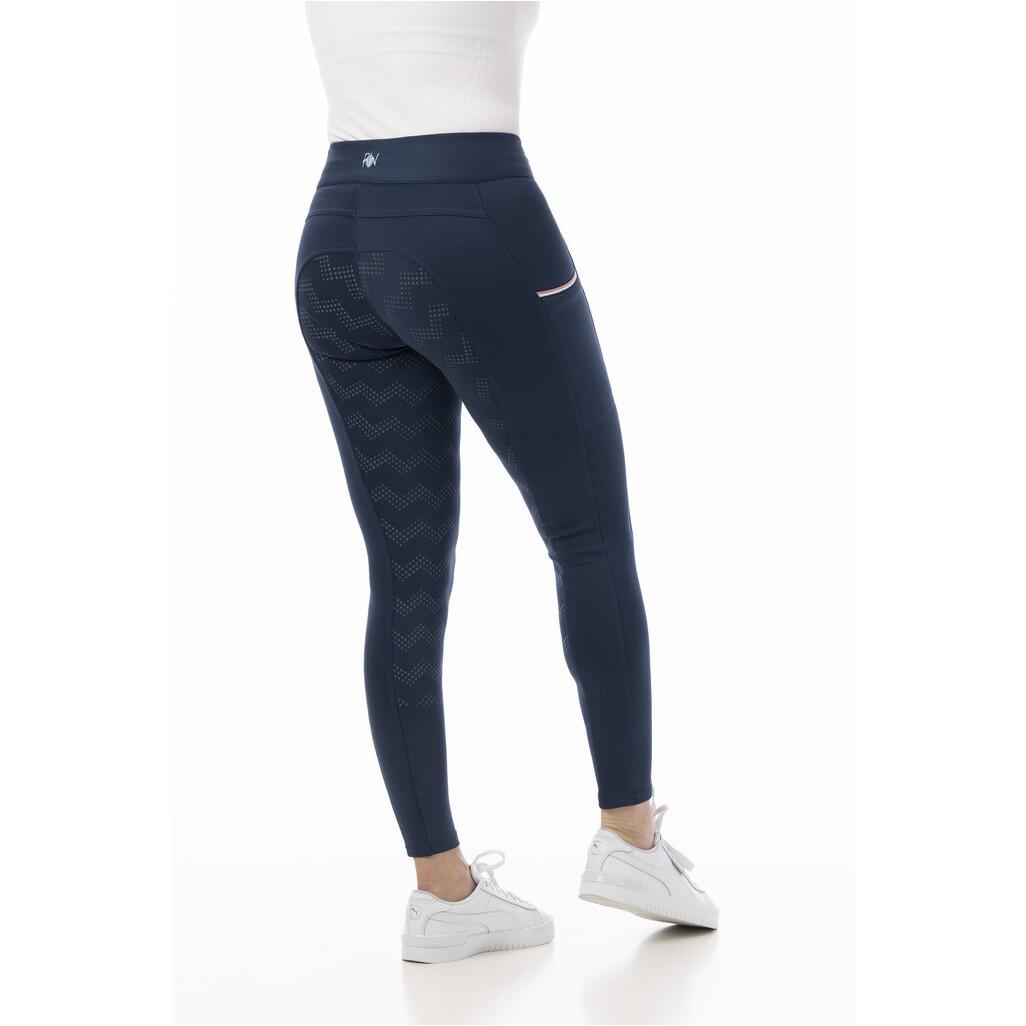 Damen Reitleggings Silikon Vollbesatz AGADIR marineblau 2/6