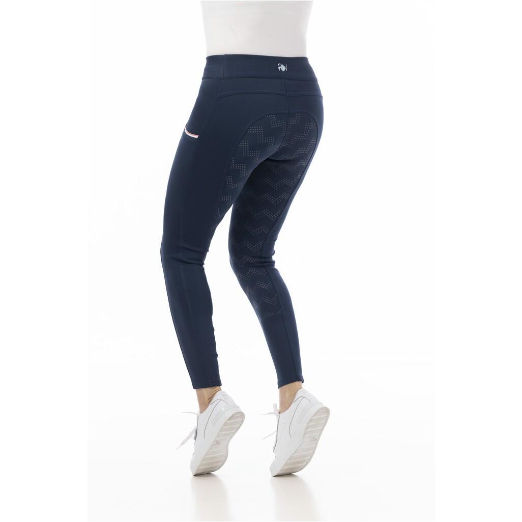 Damen Reitleggings Silikon Vollbesatz AGADIR marineblau 3/6