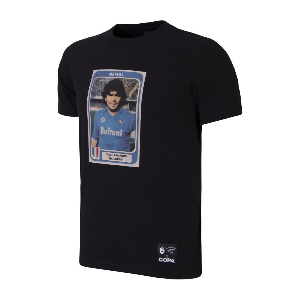 COPA FOOTBALL T-shirt - Heren - Maradona x COPA Napoli Football Sticker - Korte mouw - Zwart