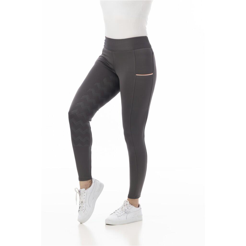 RIDING WORLD Kinder Reitleggings Silikon Vollbesatz AGADIR grau