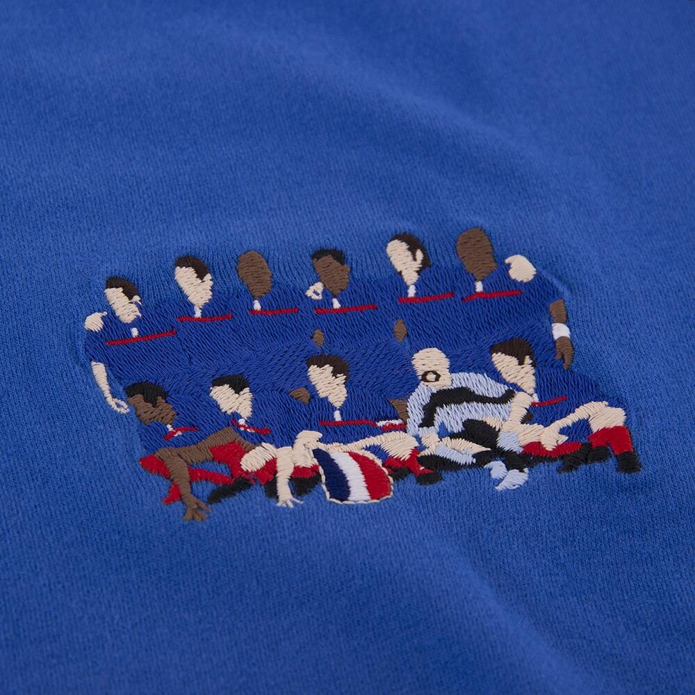T-shirt - Heren - Frankrijk 2000 EK - Geborduurd - Korte mouw - Blauw 3/5