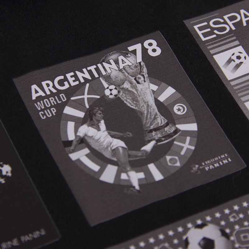 Koszulka dla dorosłych - Kolaz Panini FIFA Mistrzostwa Świata - Czarna