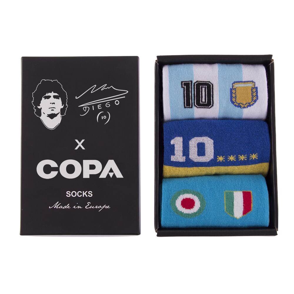 COPA FOOTBALL Herren - Socken - Maradona Nummer 10 - 3-pack - Mehrfarbig