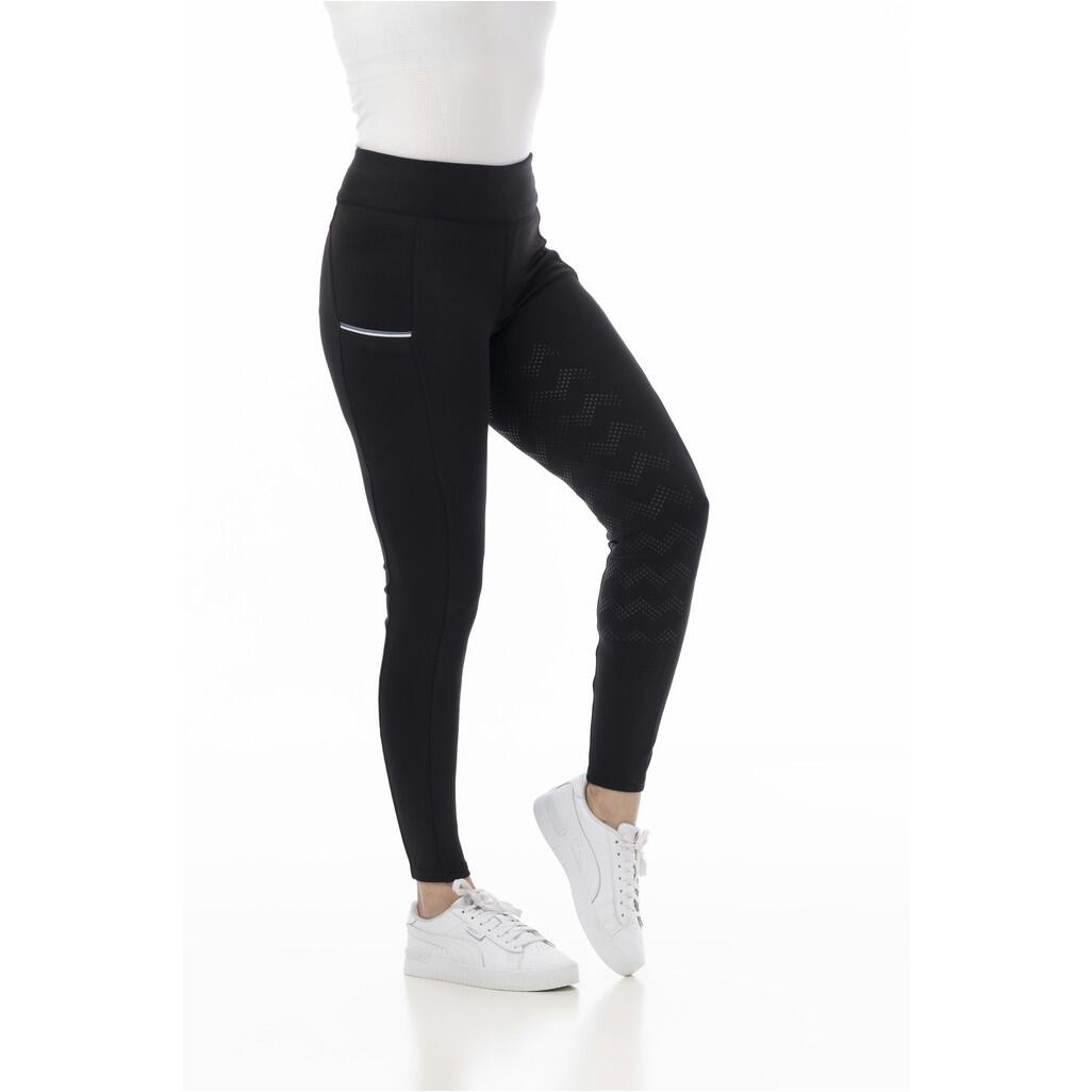 RIDING WORLD Kinder Reitleggings Silikon Vollbesatz AGADIR schwarz