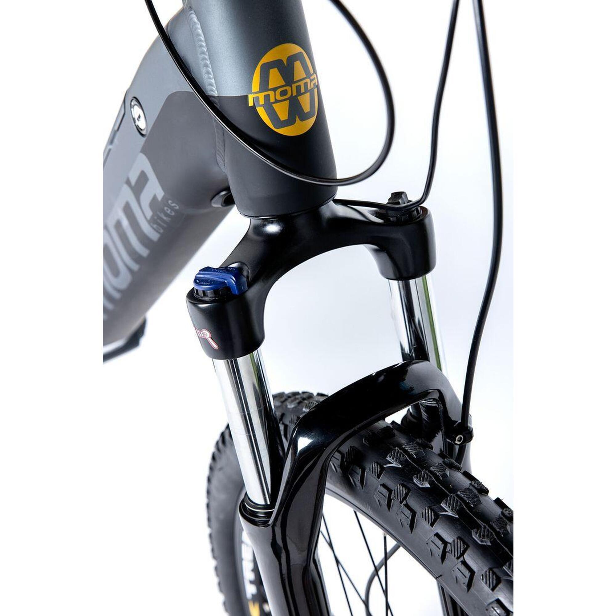 Bicicletă electrică cu suspensie integrală E-MTB 29'' PRO cu motor central.