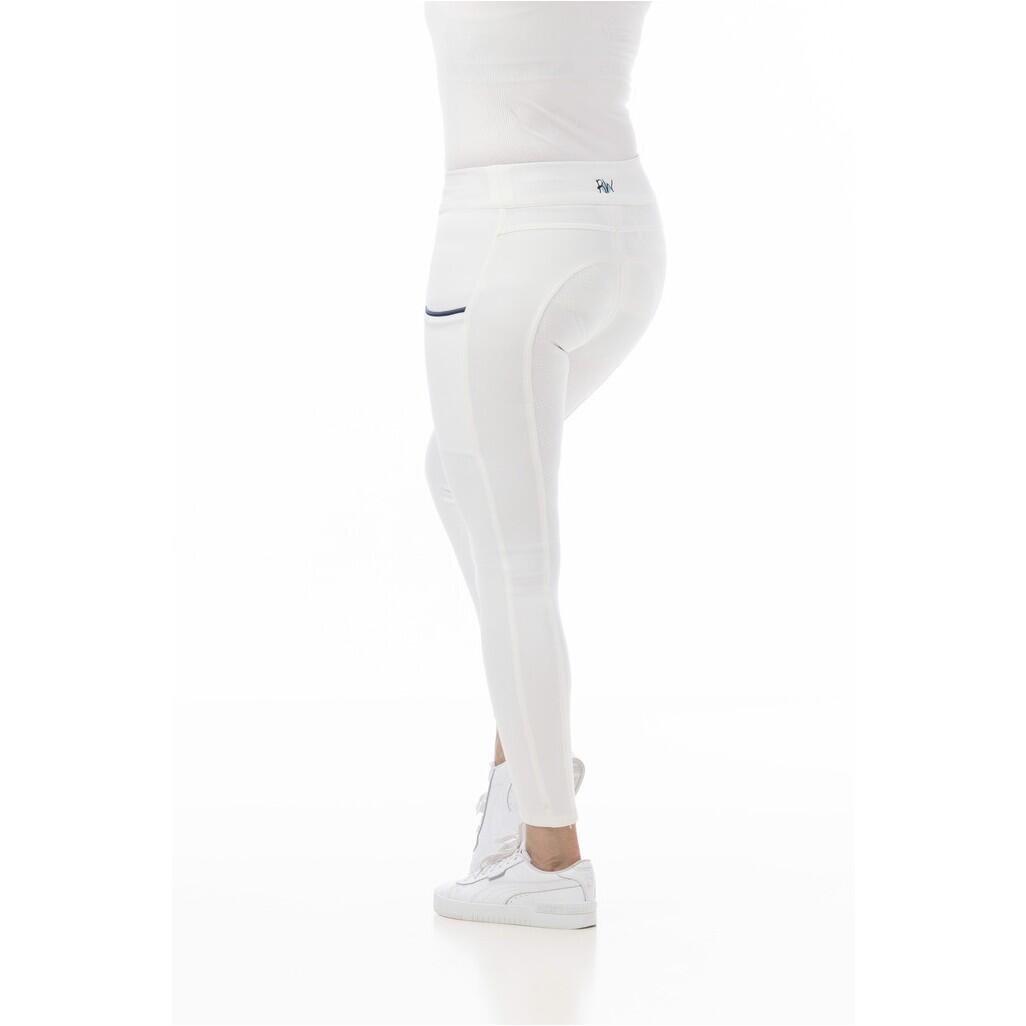 Damen Reitleggings Silikon Vollbesatz AGADIR weiß 4/5