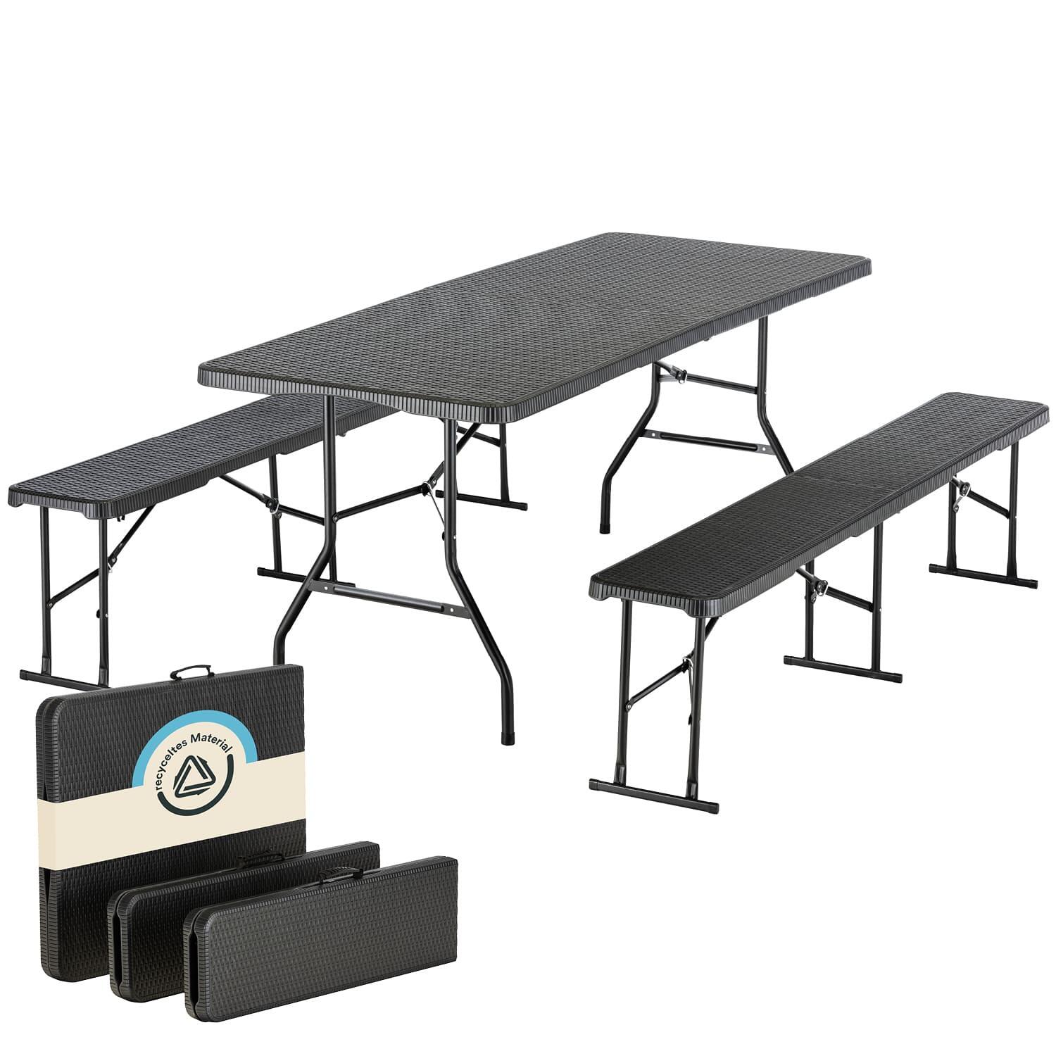 SKANDIKA Set Campingtafel met banken Masi - Opvouwbaar - Outdoor – Kamperen - Picknick