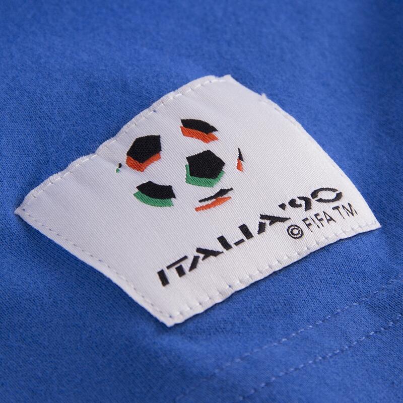 Camiseta manga corta fútbol retro Italia 1990 World Cup