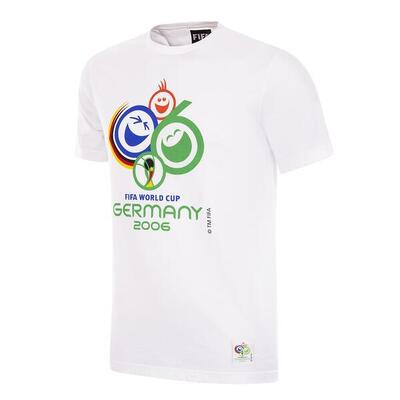 T-shirt - heren - duitsland 2006 wk emblem - korte mouw - wit