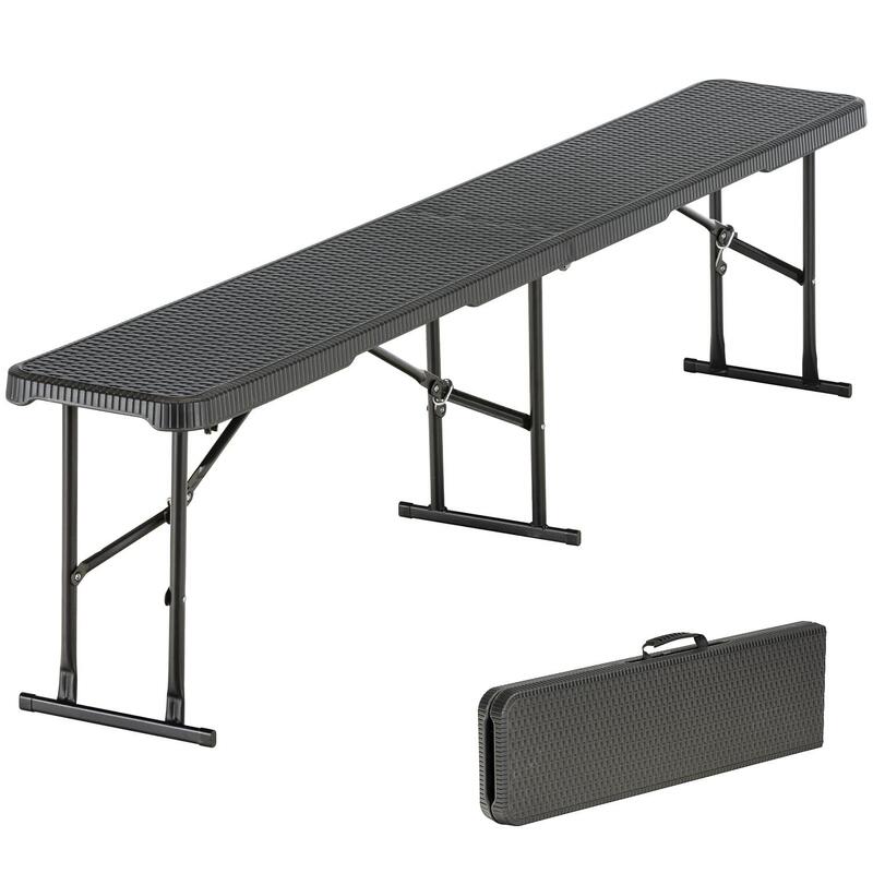 Banc pliable Masi - Camping - Pique-nique - Acier/HDPE - supporte 300 kg