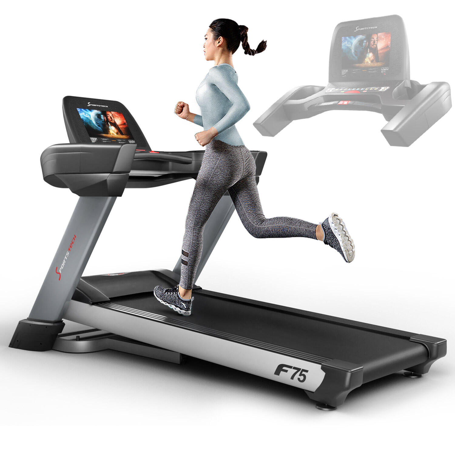 SPORTSTECH Sportstech F75 Loopband – 20 km/u – 18% helling – inklapbaar