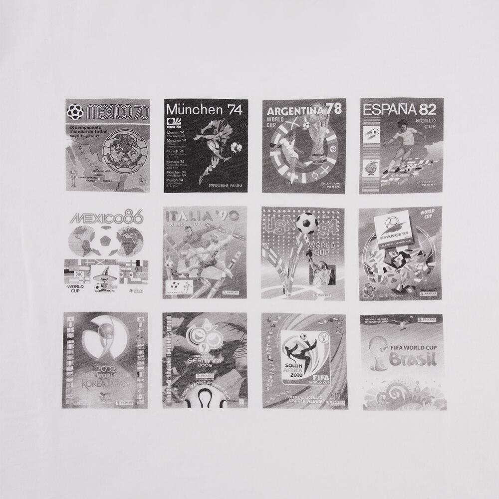 T-shirt - Heren - Panini FIFA WK Collage - Korte mouw - Wit 3/7