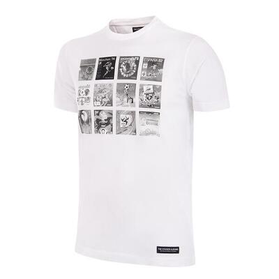 T-shirt - heren - panini fifa wk collage - korte mouw - wit