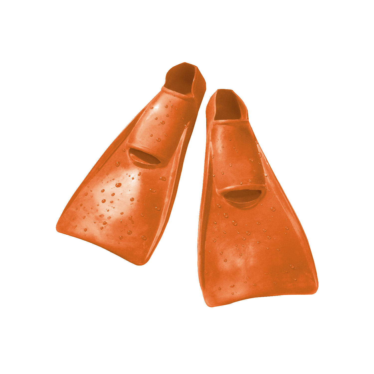 Flipper SwimSafe "Duckfoot" swim fins, Size22-24, orange