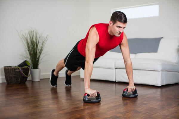 Supports de pompes avec poignées rotatives et prises ergonomiques - Push Up Pro 2/5