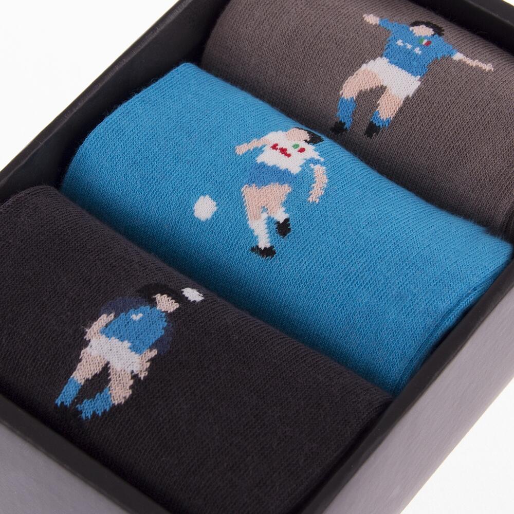 Calcetines Casuales - Hombre - Maradona - Napoli - Pack de 3 - Multicolor 2/5