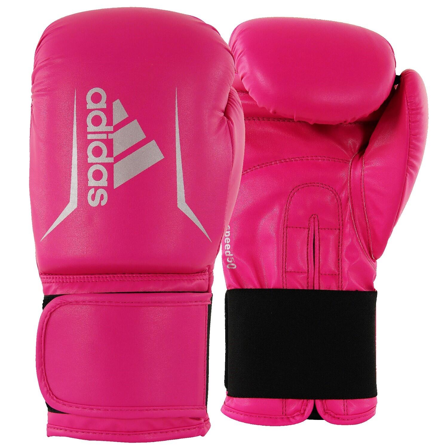 Speed 50 (Kick)Boxhandschuhe - Rosa/Silber 1/4