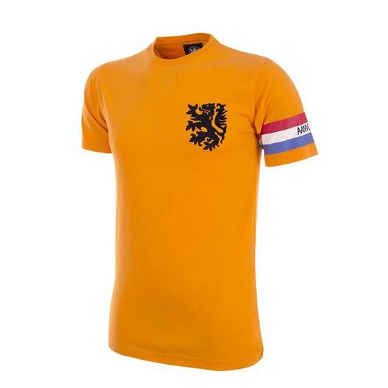 Camiseta manga corta fútbol retro Holanda Captain