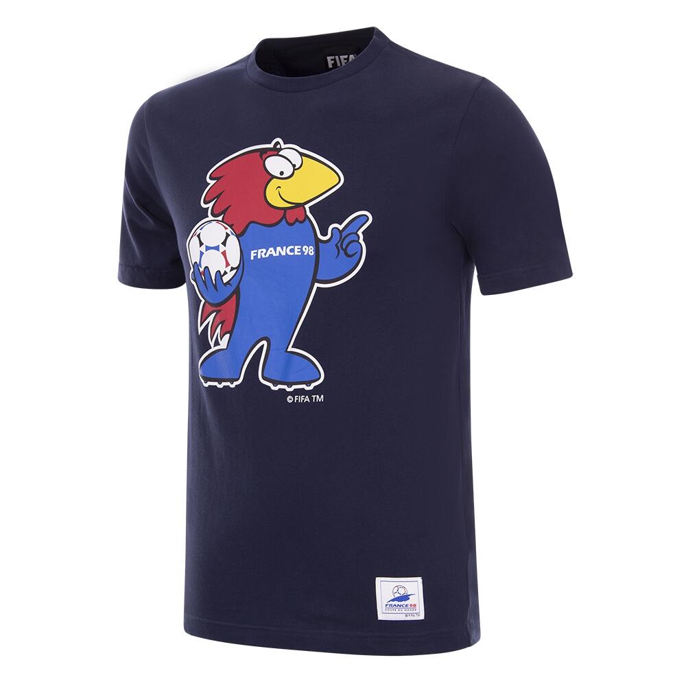 COPA FOOTBALL T-shirt - Heren - Frankrijk 1998 WK Mascotte - Korte mouw - Blauw