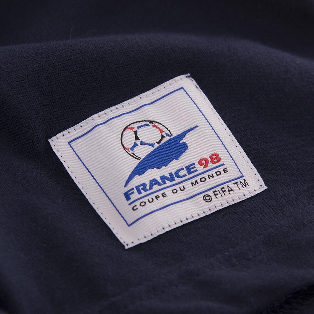 T-shirt - Heren - Frankrijk 1998 WK Mascotte - Korte mouw - Blauw 5/7