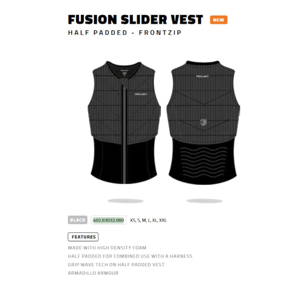 Kamizelka Prolimit Slider Fusion Half Paddded FZ Black 2024 2/3