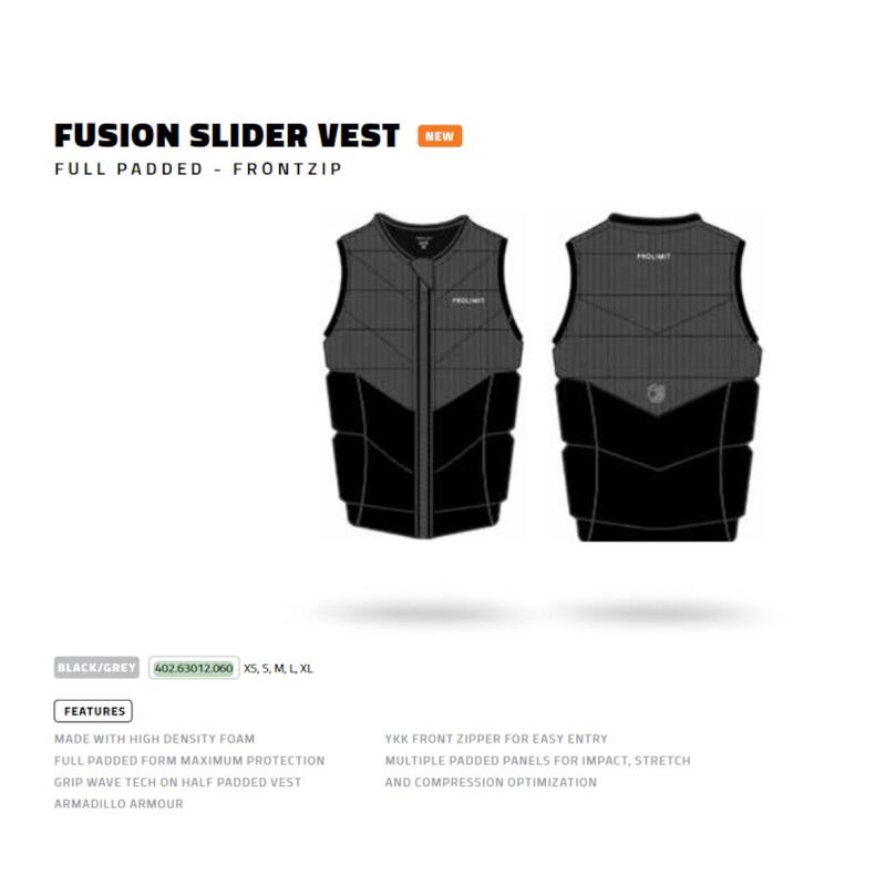 Kamizelka Prolimit Slider Fusion Full Paddded FZ Black Grey 2024