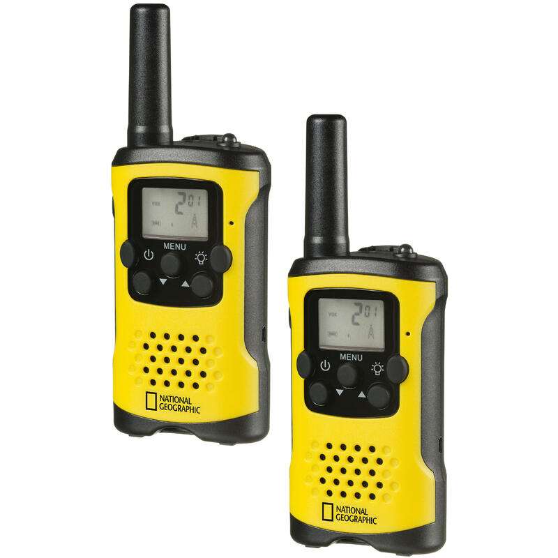 COMMUNION EXPLORER KIT 2 binocoli 7x30 + 2 walkie talkie National Geographic