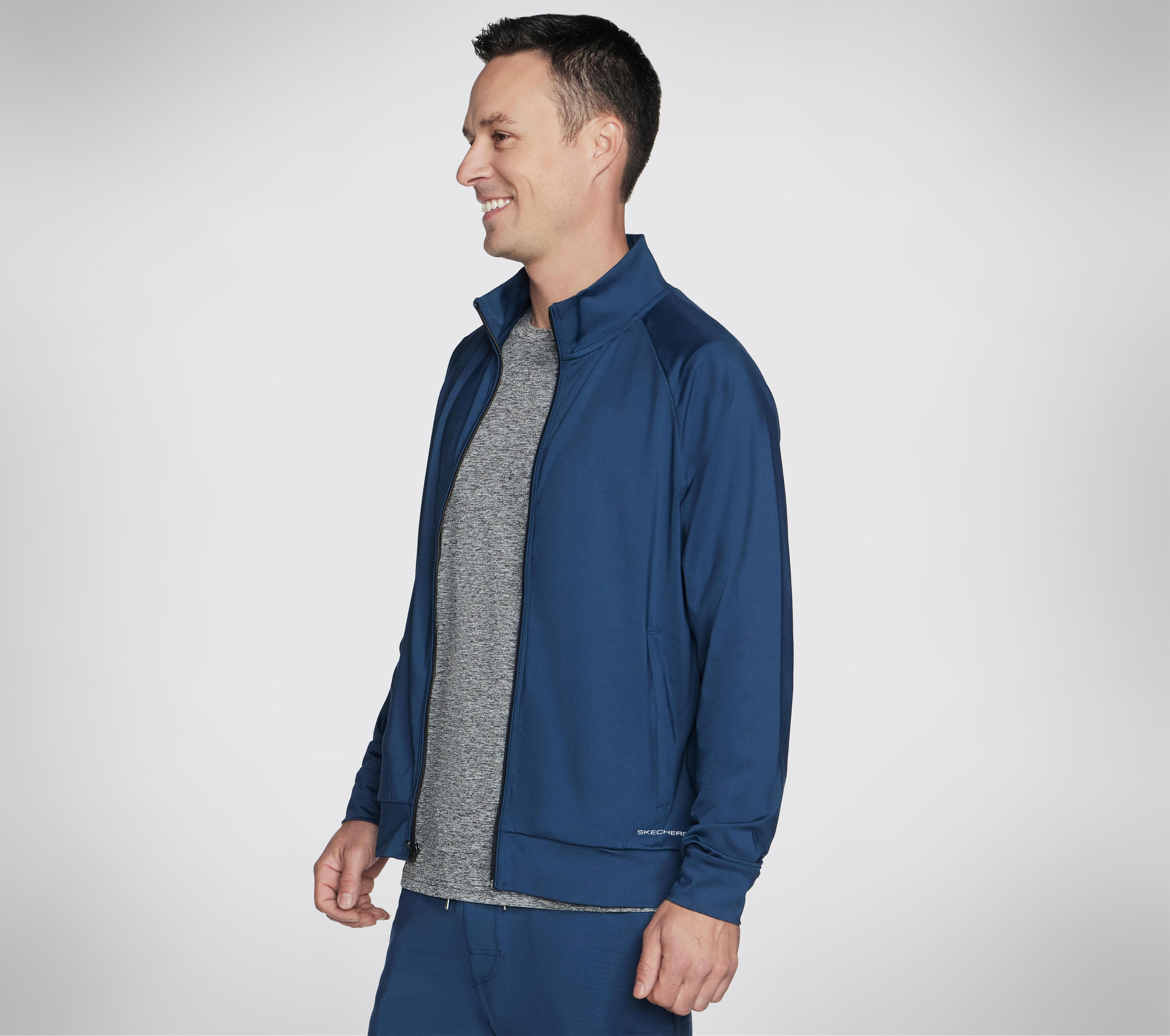 Herren SKECHERS THE HOODLESS HOODIE WEEKEND Dunkelblau 3/4