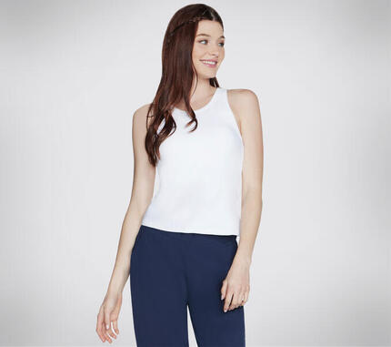 SKECHERS Débardeur GOWALK à soutien-gorge intégré pour femme Blanc