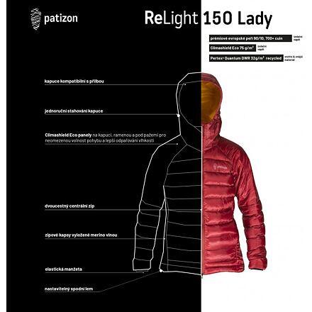 Dámská horolezecká zimní a zateplená bunda ReLight 150 Lady