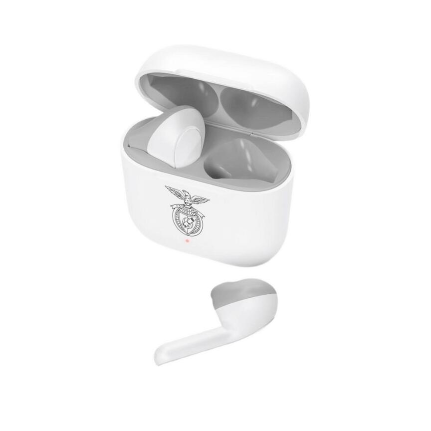 Auriculares true wireless brancos benfica