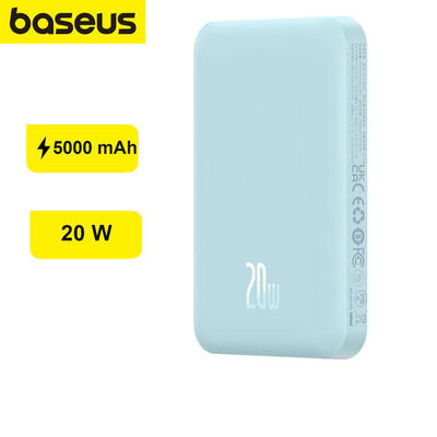 Baseus inductie powerbank 5000mah 20w magsafe + vliegtuigkabel