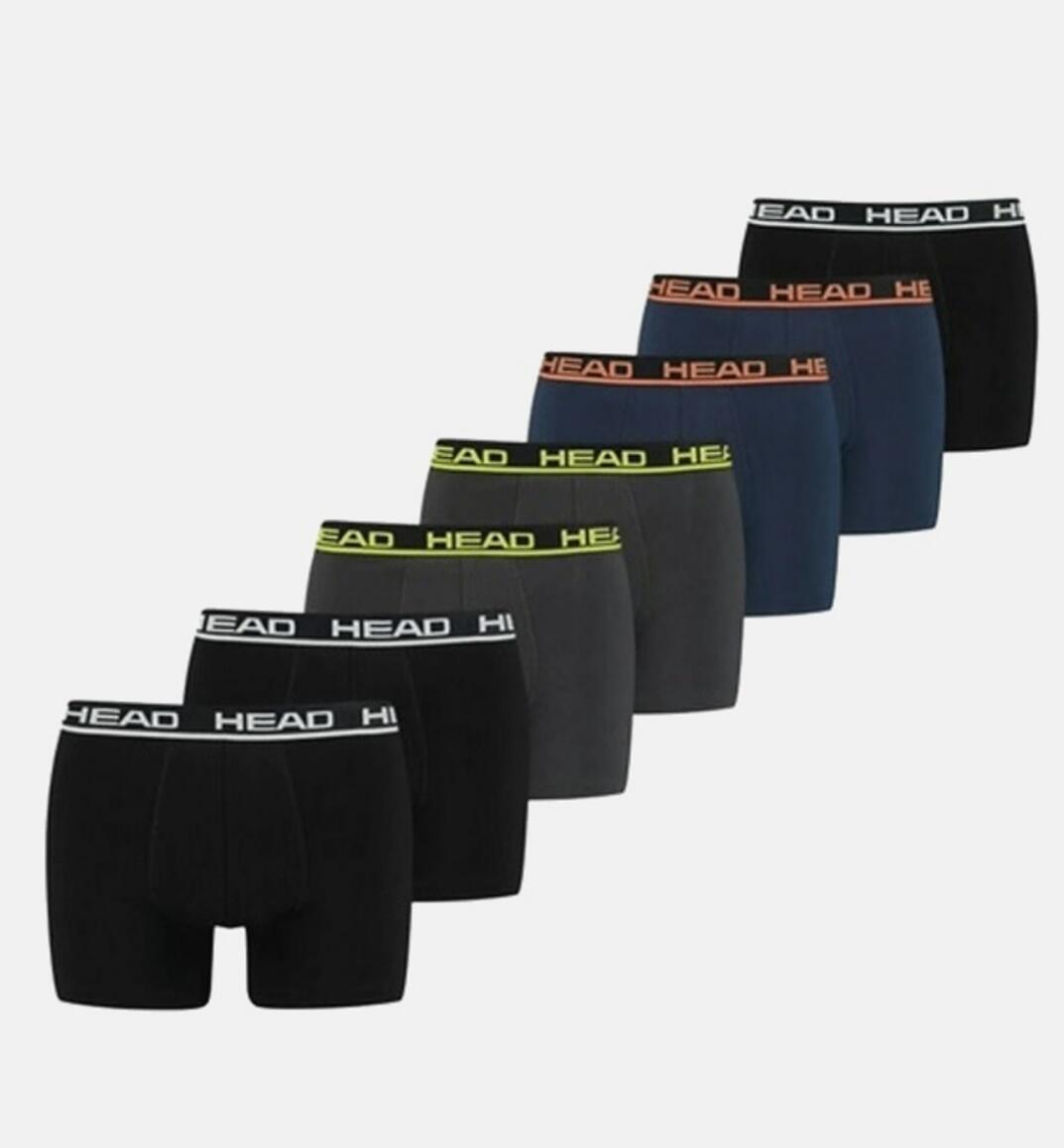 Boxershort Herren 7er Pack Figurbetont-HEAD BASIC BOXER TRUNKS 6/7