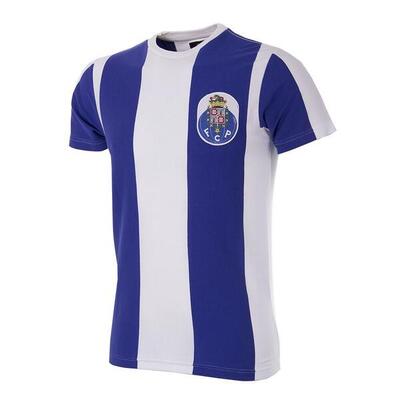 T-shirt - heren - fc porto retro - korte mouw - wit - blauw