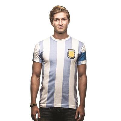 Herren - T-shirt - Argentinien Kapitän - Kurzarm - Weiß