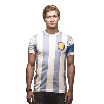 Herren - T-shirt - Argentinien Kapitän - Kurzarm - Weiß