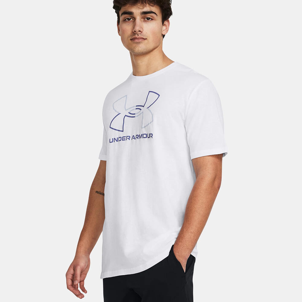T-SHIRT UNDER ARMOUR BLANC HOMME UA FOUNDATION 3/4