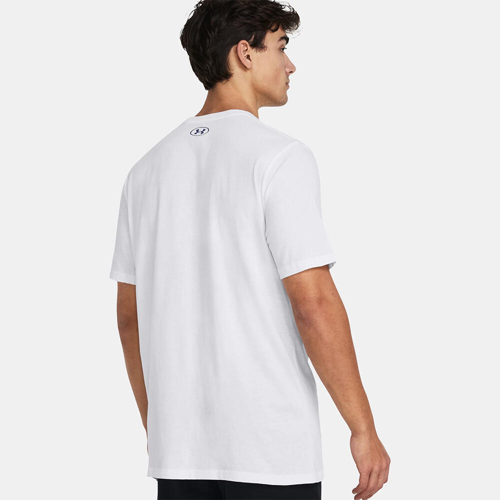 T-SHIRT UNDER ARMOUR BLANC HOMME UA FOUNDATION 4/4