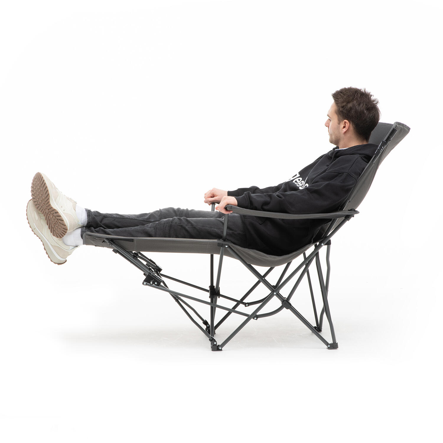 Campingstuhl Faltbar mit Liegefunktion Johnny Relax Komfort mit Fußablage 4/7