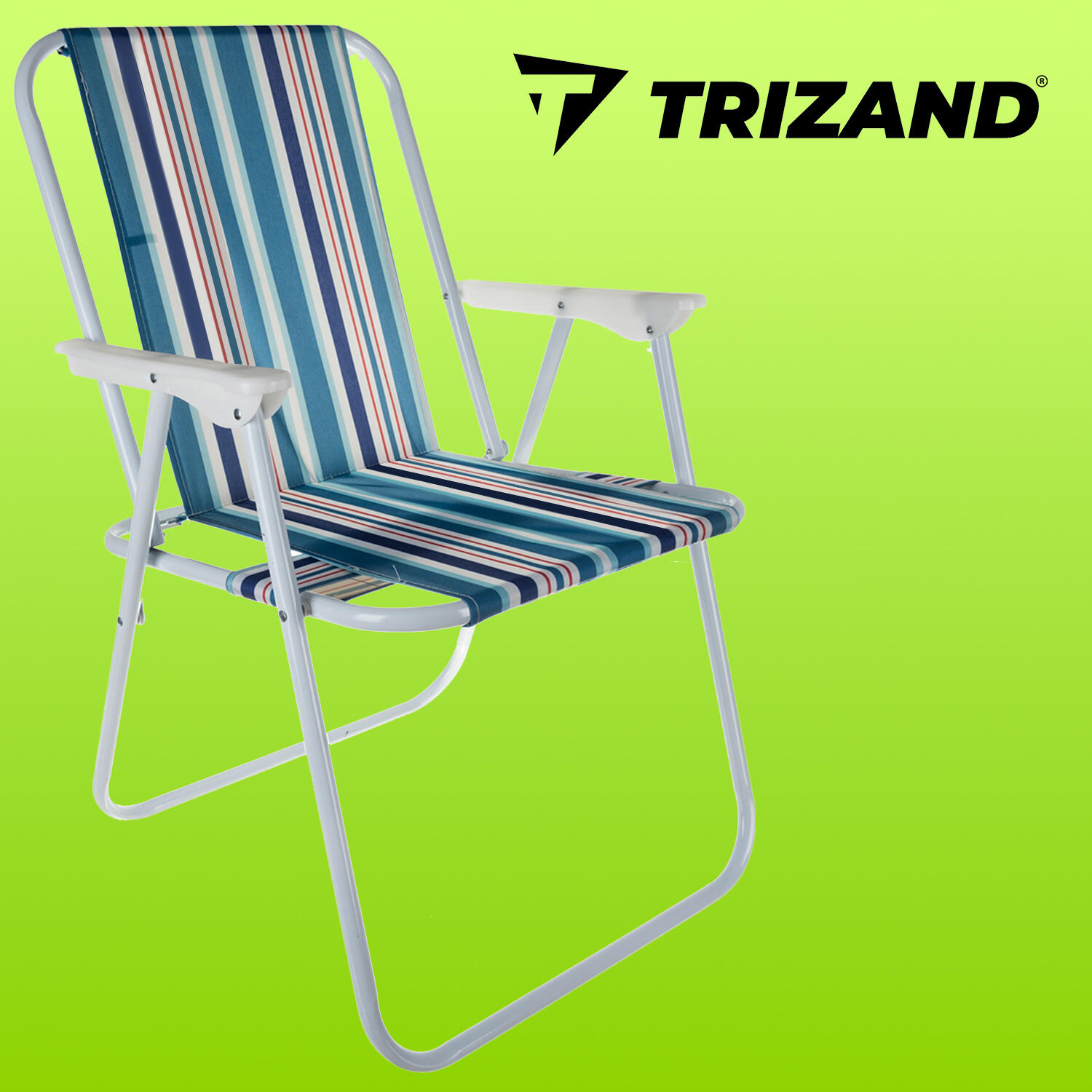 Krzesło Turystyczne Składane Fotel Kempingowe Plażowe Ogrodowe Wzmocnione 2/7