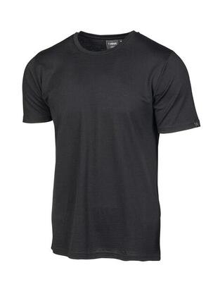 T-shirt uw ceasar voor heren - 100% extra fijne merino wol - zwart
