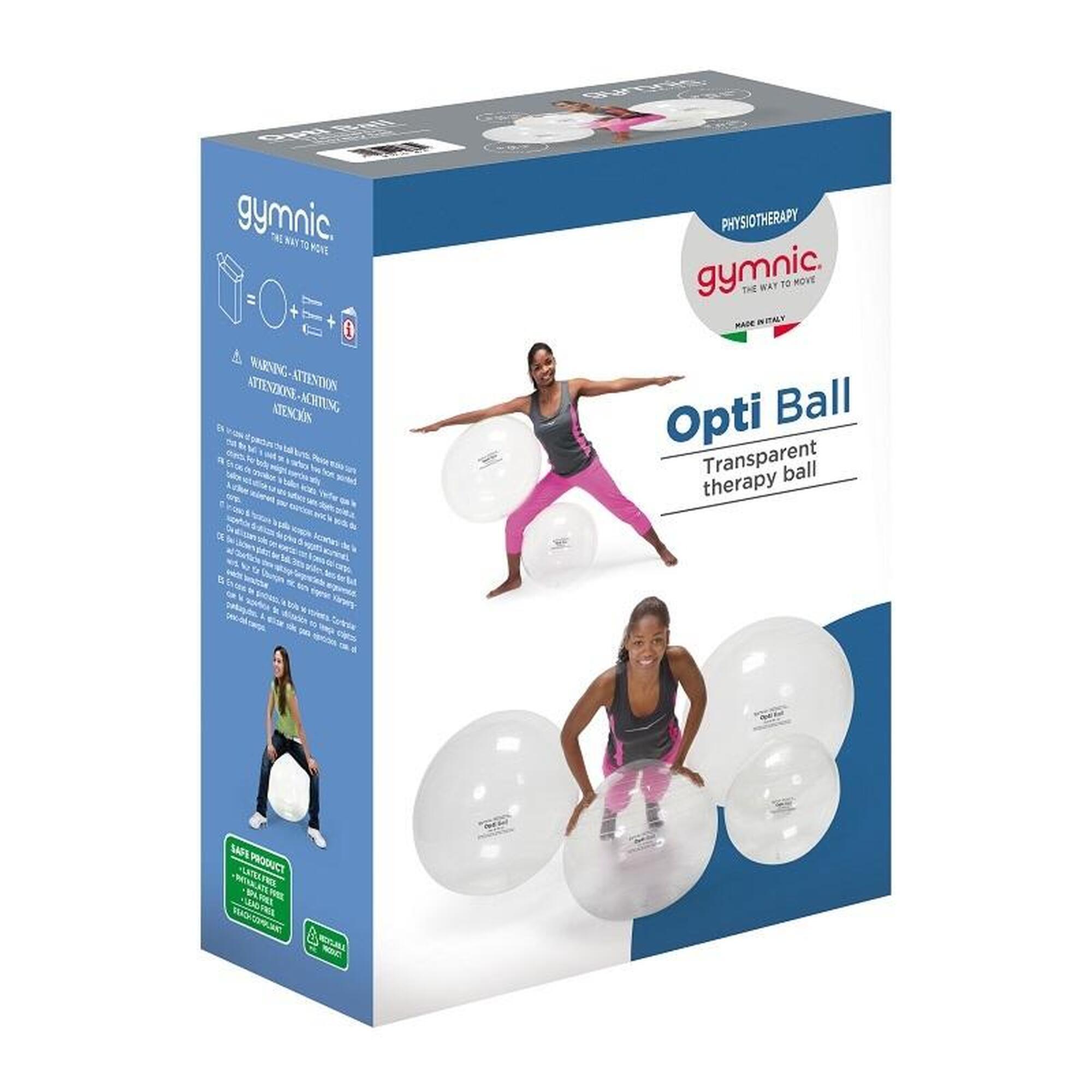 Gymnic Opti Ball piłka do ćwiczeń przezroczysta