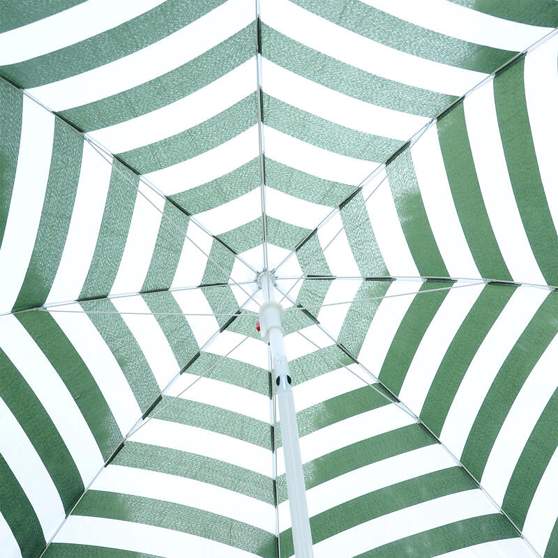 Sombrilla de Playa Outsunny 180x180x200 cm verde y blanco