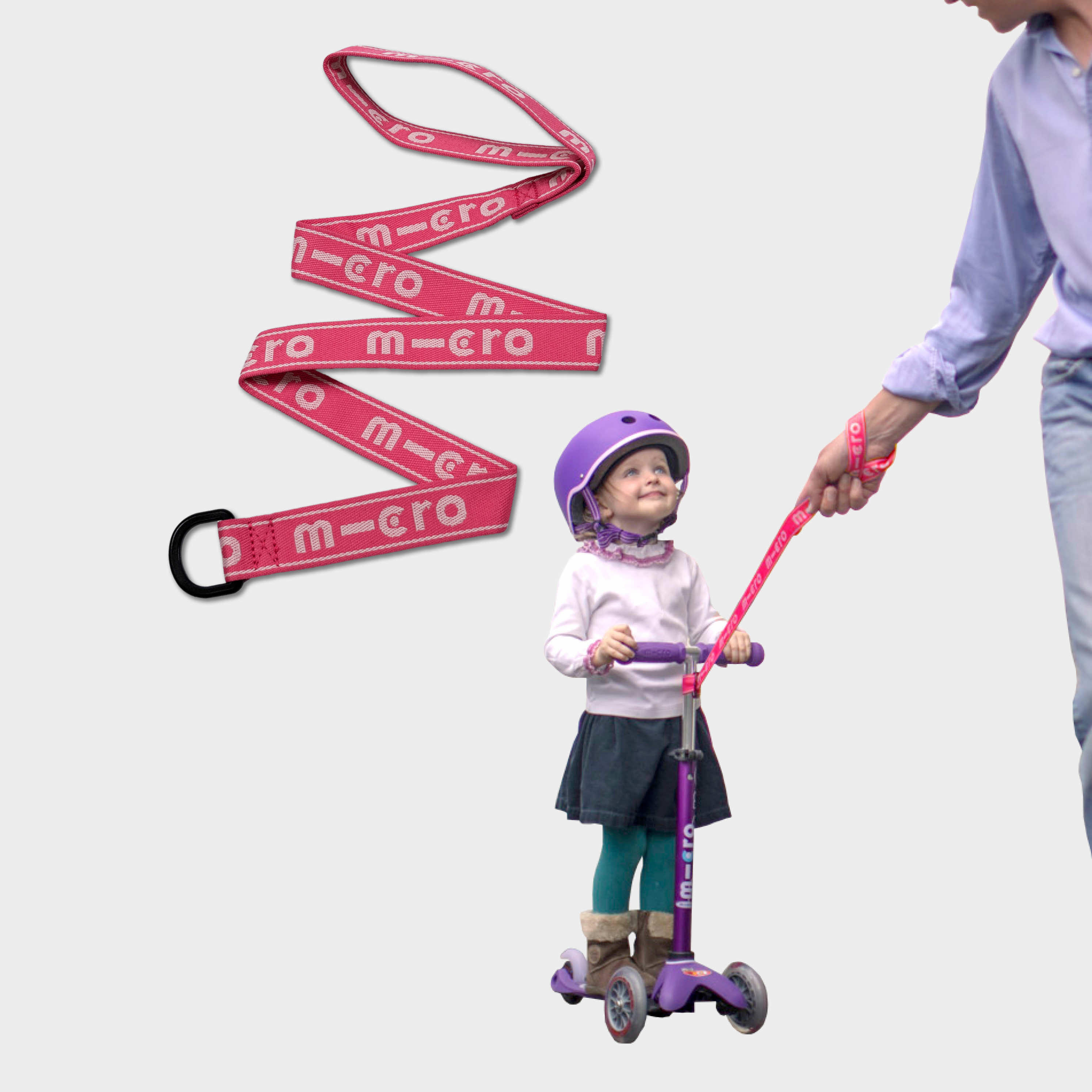 MICRO Micro ECO Pull & Carry Scooter Lead: Pink