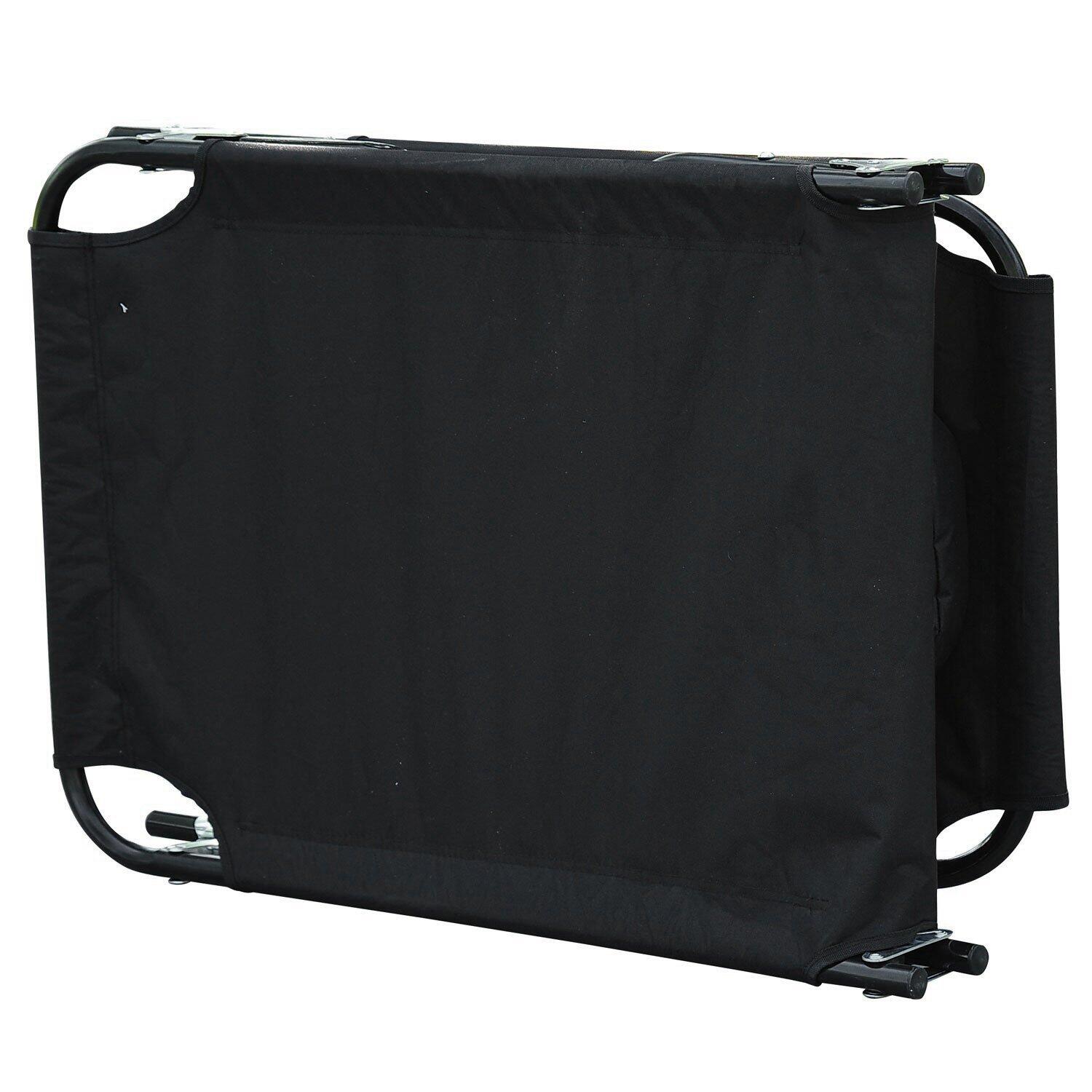 Tumbona Plegable Outsunny 190x56x28 cm Negro 5/7