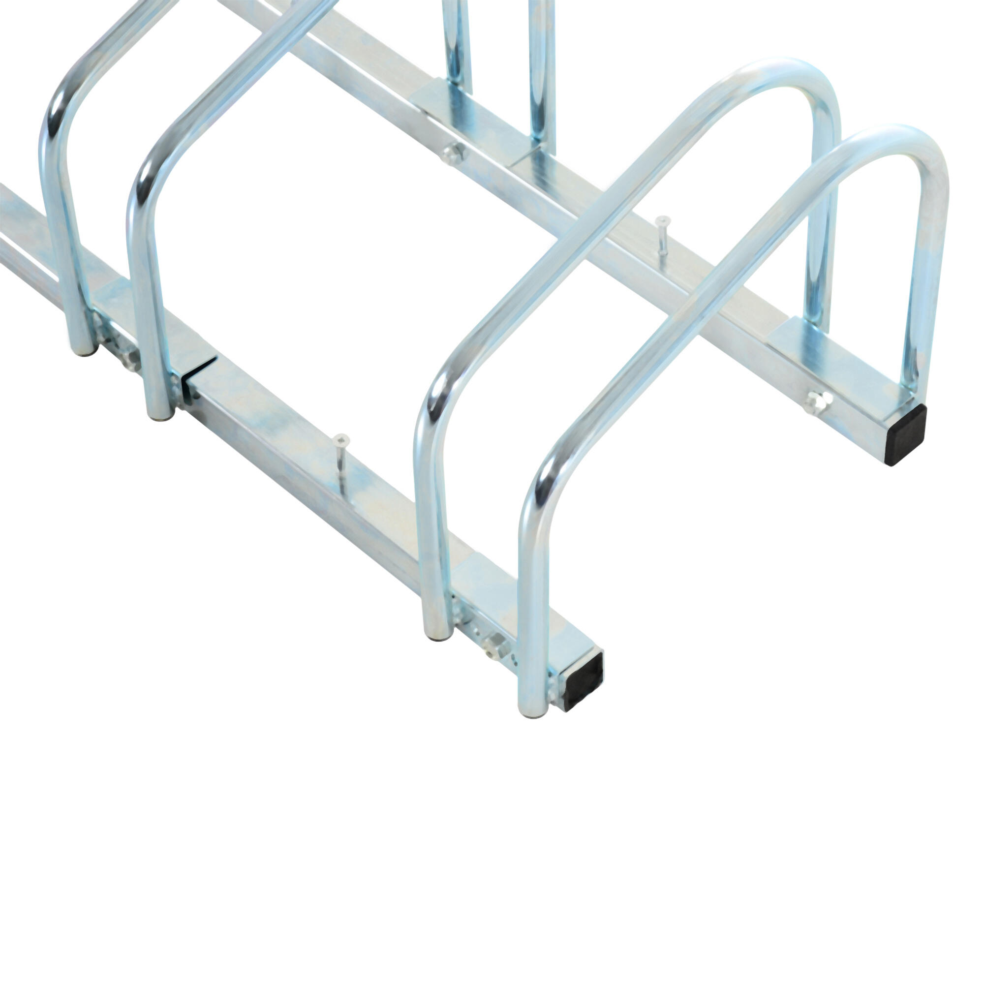 Suporte para Bicicletas HOMCOM 145x33x27cm Prata 5/7