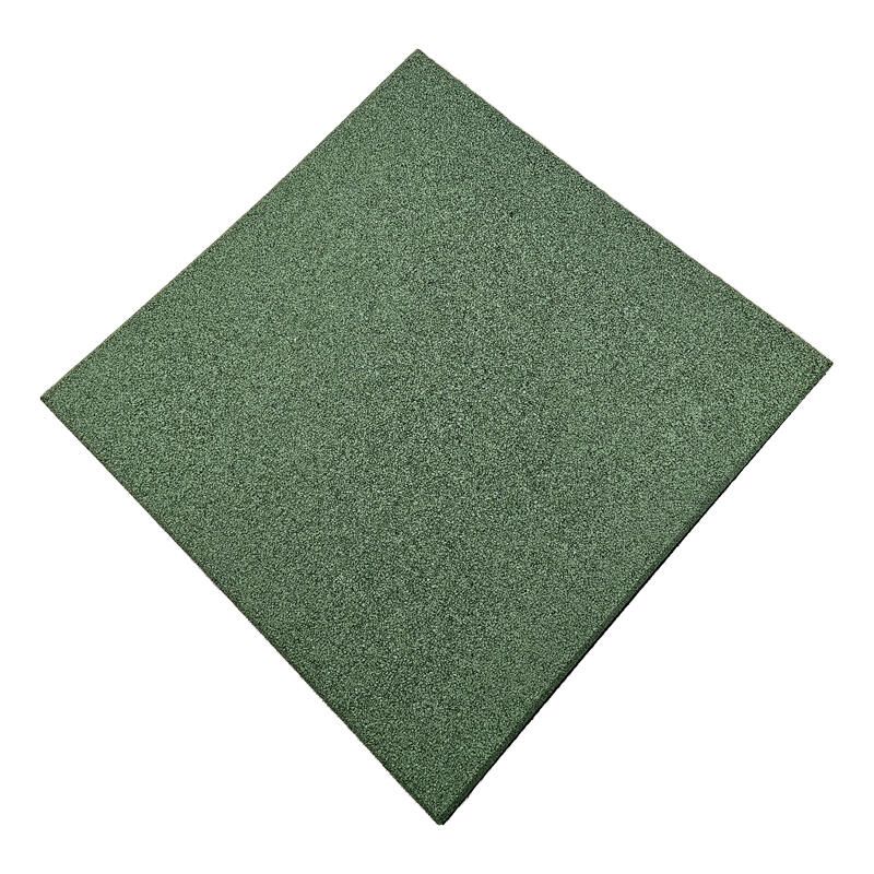 Suelo de gimnasio. Loseta de caucho. 50x50cm. 20mm (Verde). Pack 12