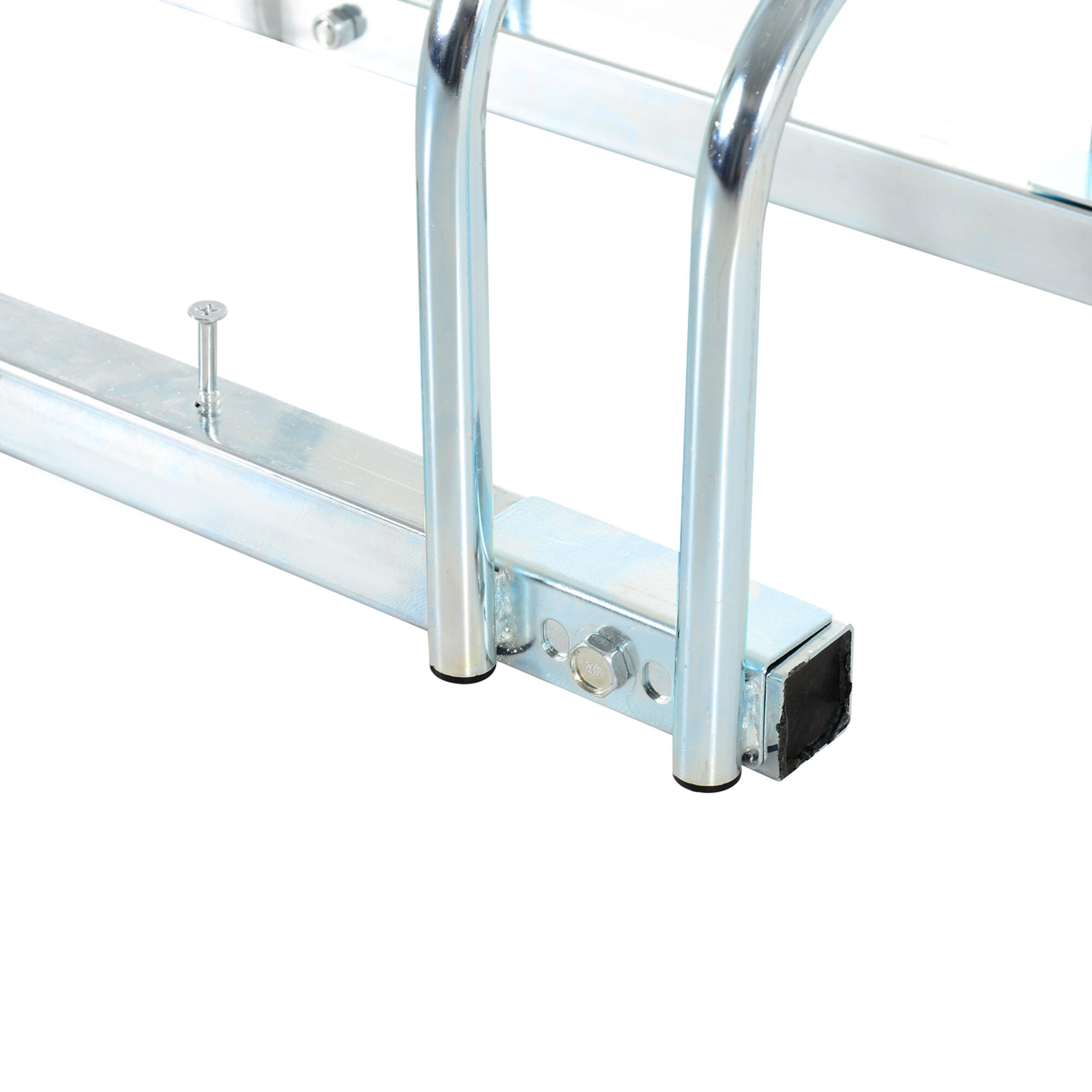 Suporte para Bicicletas HOMCOM 145x33x27cm Prata 4/7